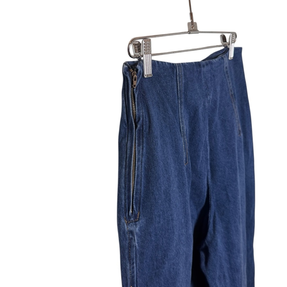 Rosetta Getty HIGH RISE WIDE LEG PANT - DENIM 2 - Picture 6 of 7